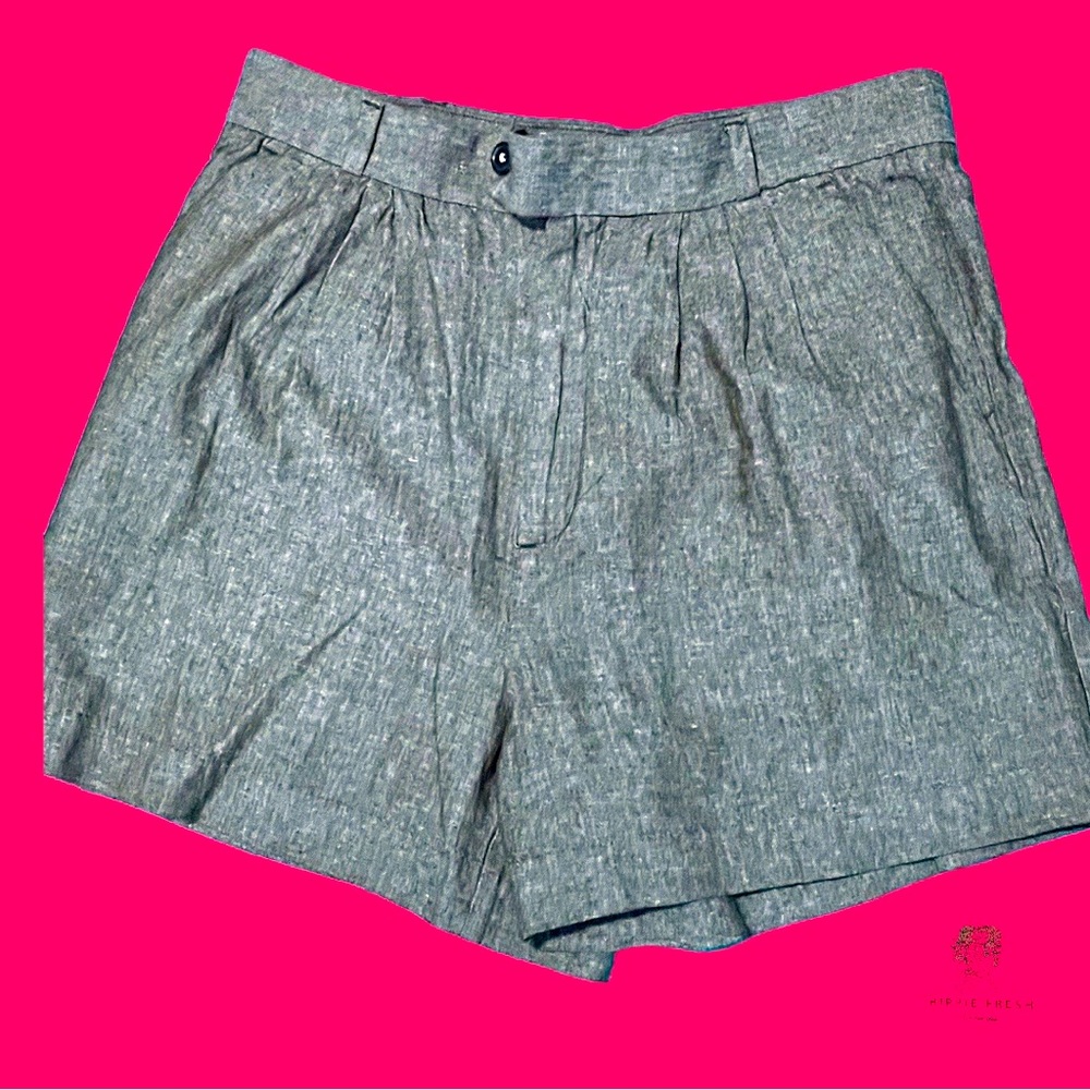 Banana Republic Linen Blend Herringbone Chambray Shorts S12